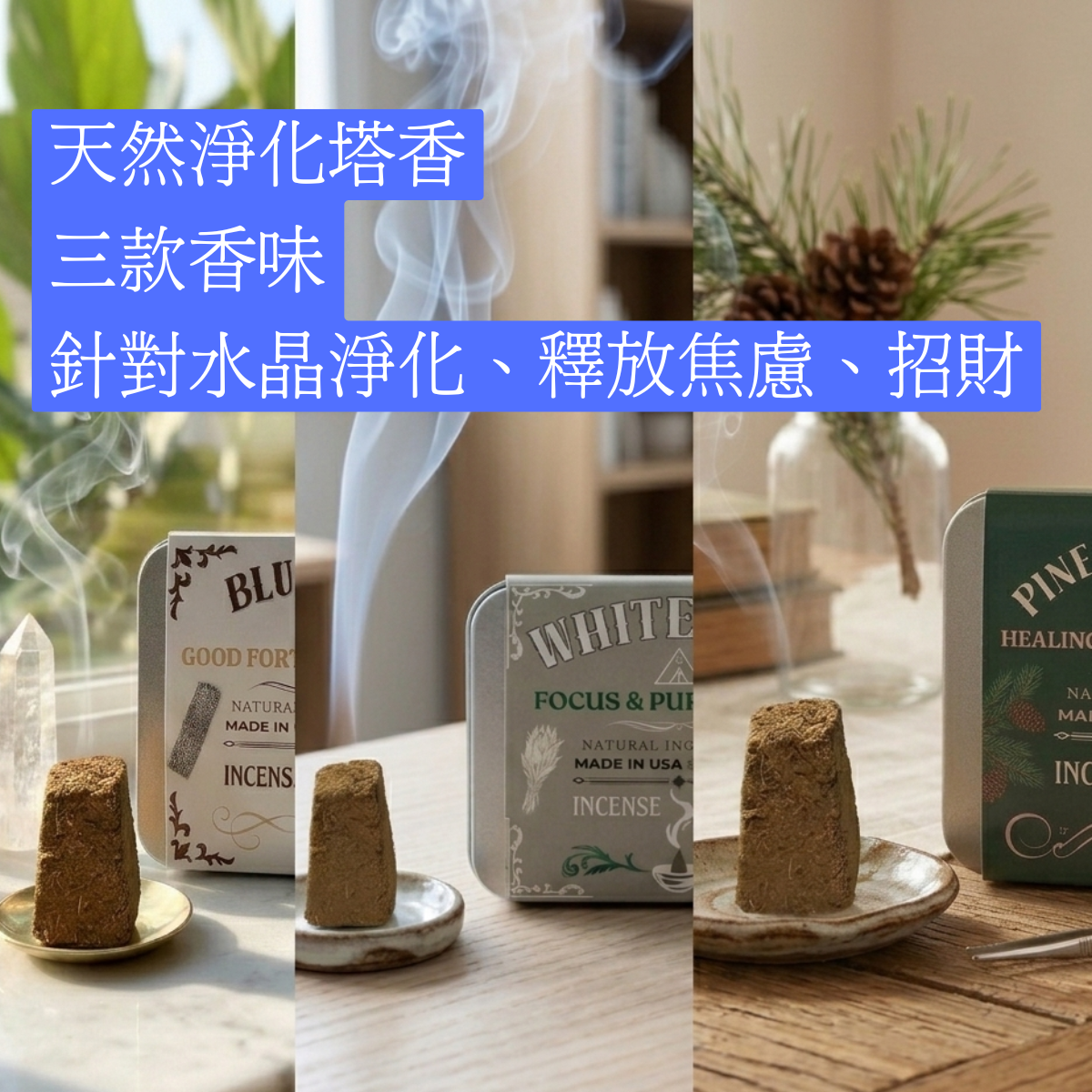 White Sage/Blue Sage/Pine Incense Cones